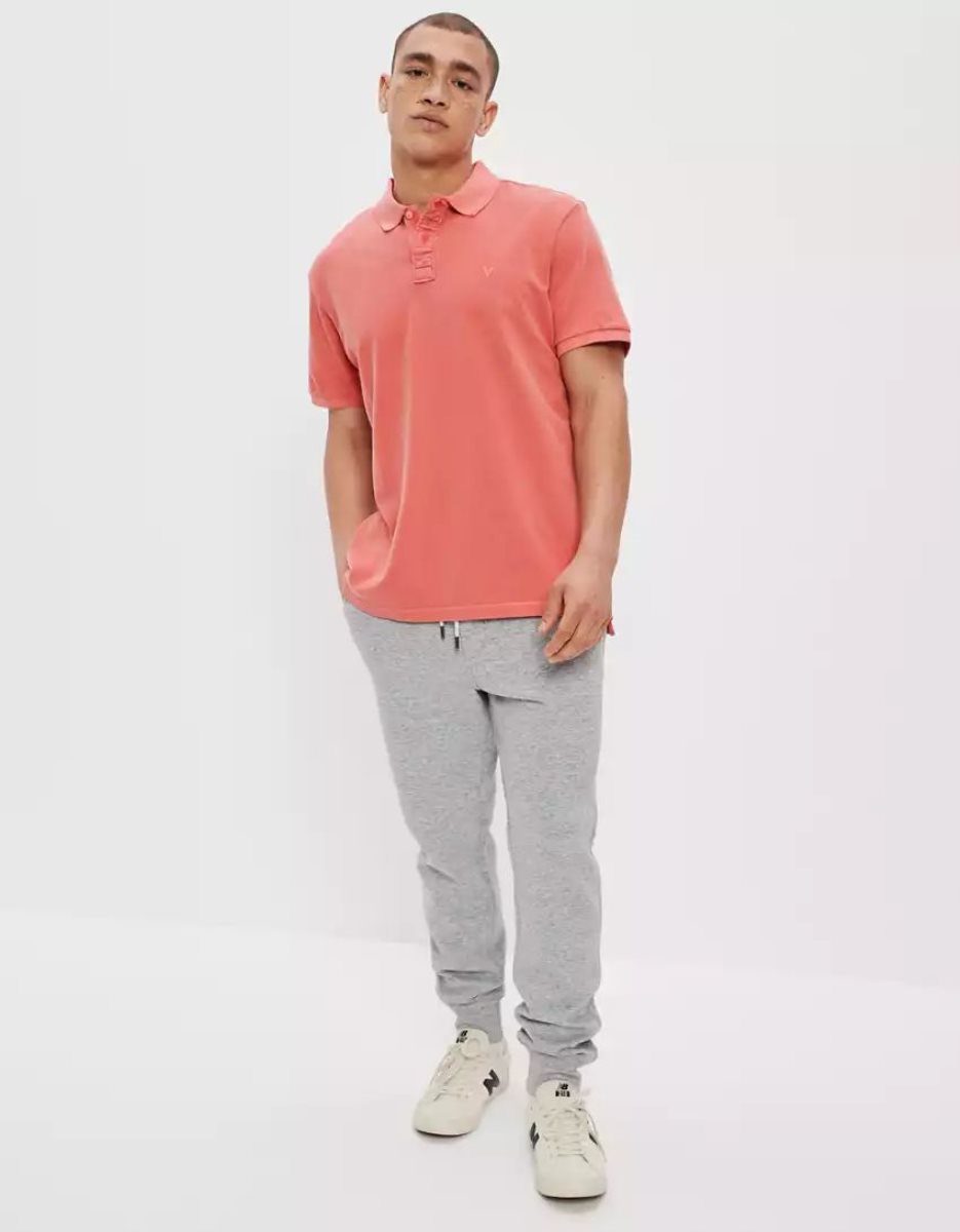 Polos American Eagle AE Super Soft Legend Pique Corail Homme | SFF-63431500